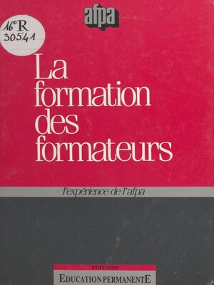 cover image of La formation des formateurs
